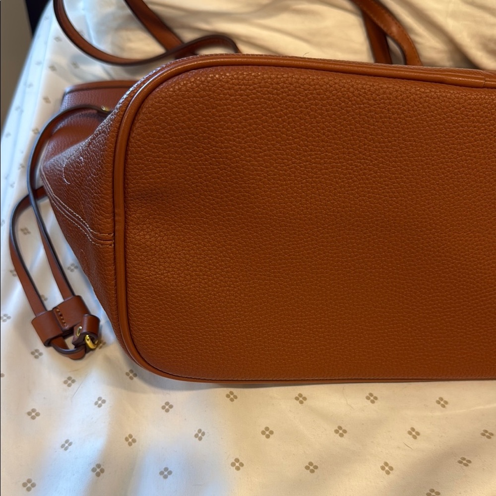 Brown Monogram Leather Tote - Picture 3 of 6